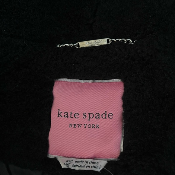 NEW Kate Spade Teddy Faux Fur Coat Pearl buttons - Picture 8 of 8